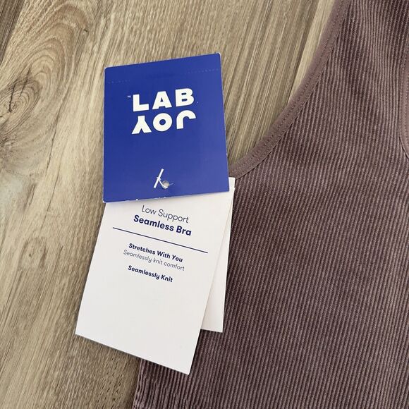 LabJoy Women’s Seamless Scoop Active Rib Bra – Brown, Size Large - Picture 2 of 5